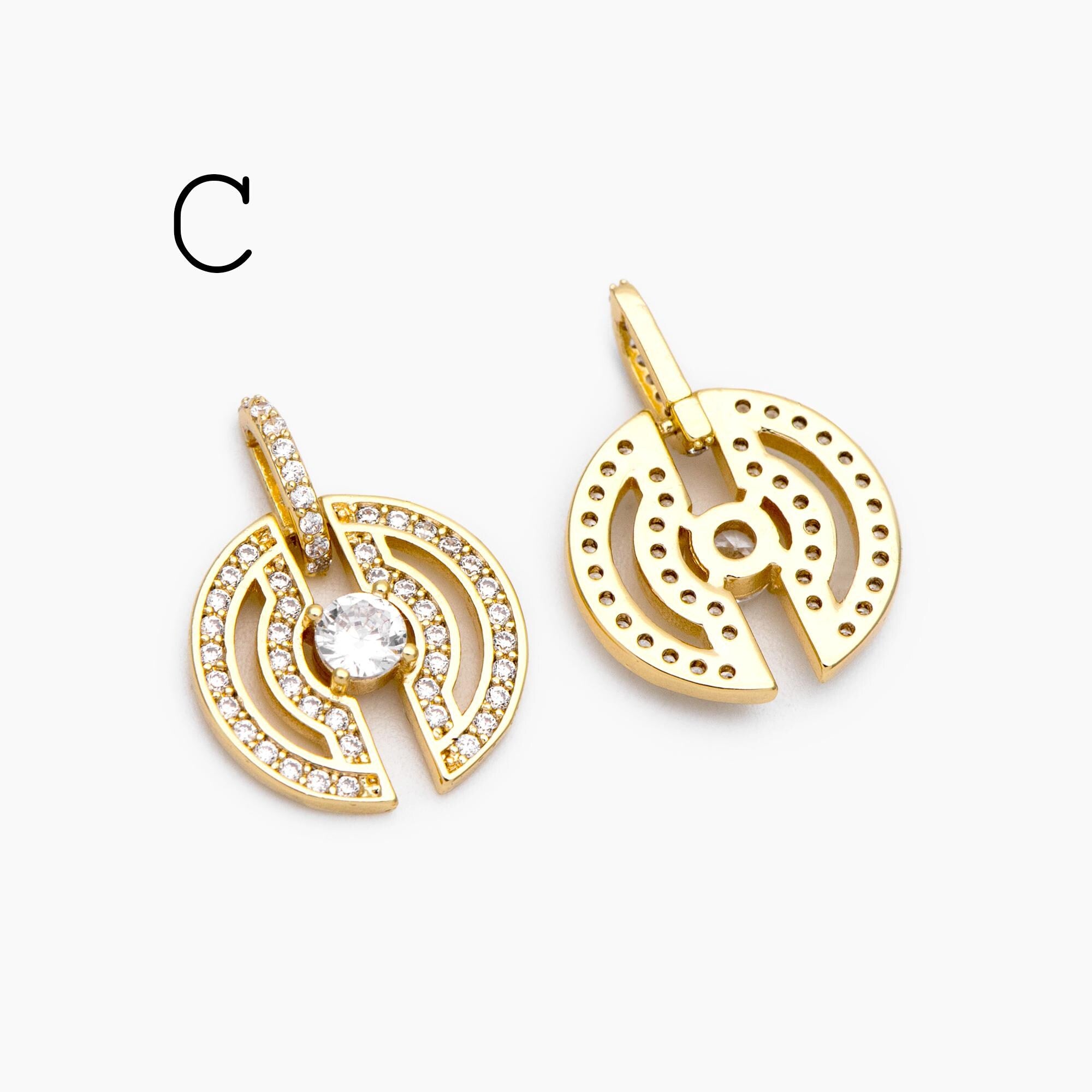 4pcs Gold Round Disc Charms , 18K Gold plated Brass, Jewelry Making, Diy Material, Jewelry Supplies (GB-3464)