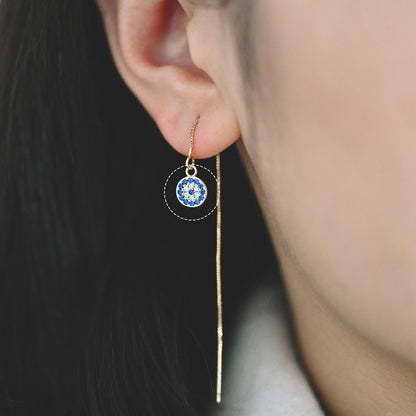 4pcs Gold plated Evil Eye Charms, CZ Pave Eye Pendants, 18K Gold plated Brass, Mystic Eye Jewelry Findings Supplies (GB-1819)