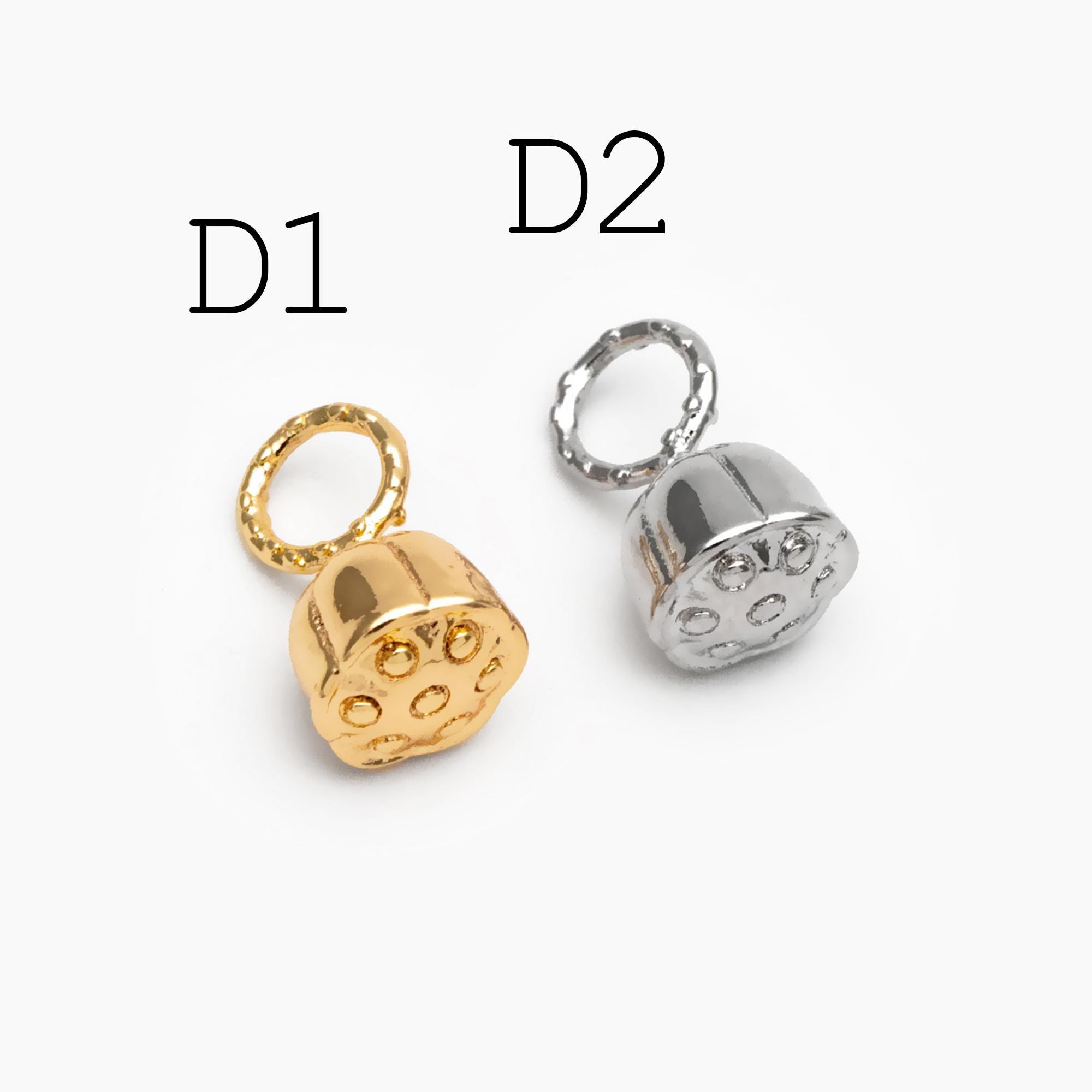 10pcs Gold/ Silver Nut Charms , 18K Gold/ Rhodium plated Brass, Jewelry Making, Diy Material, Jewelry Supplies (GB-4589)