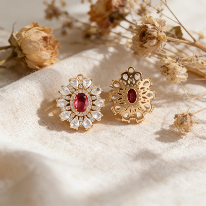 4pcs CZ Pave Gold Earring Charm, Cubic Drop Pendant, Cubic Charm, Bridal Earring, Wedding Jewelry, Wedding Earrings Charm (GB-3011)