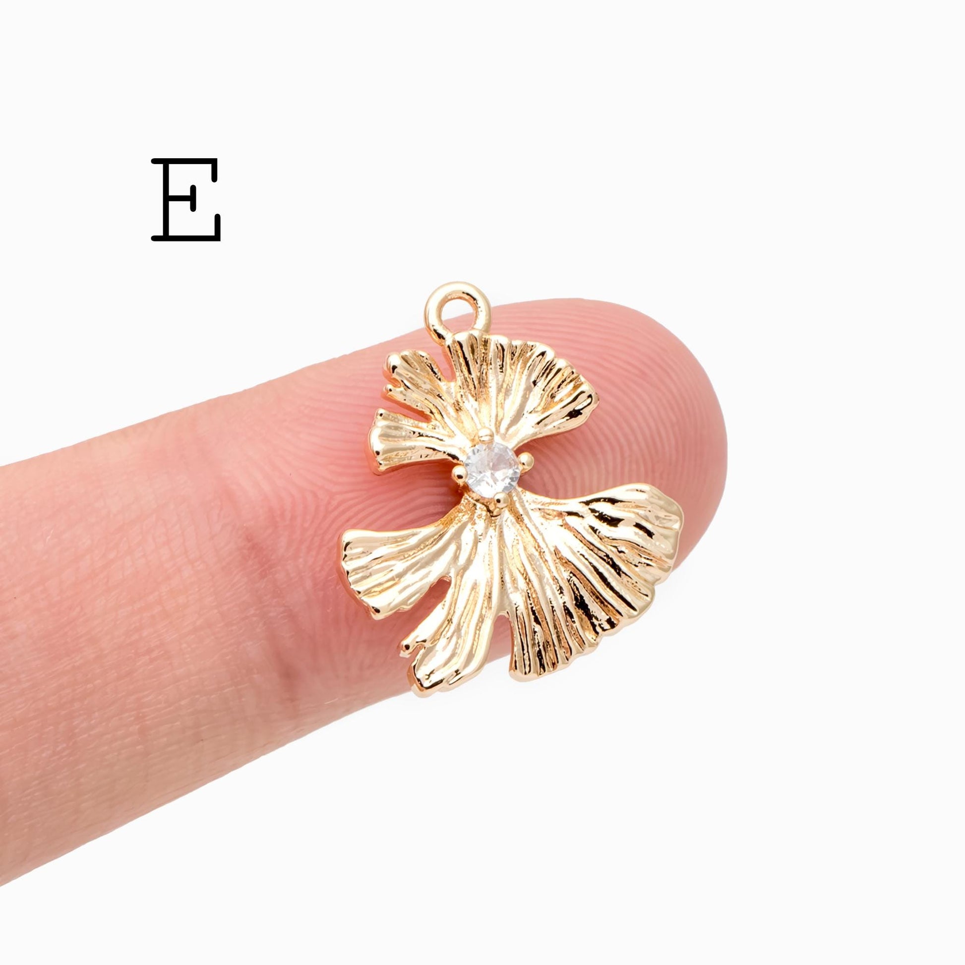 10pcs Gold/ Silver Tone Leaf Charms, Real Gold/ Rhodium plated Brass, Leaf Earring Pendants (GB-214)