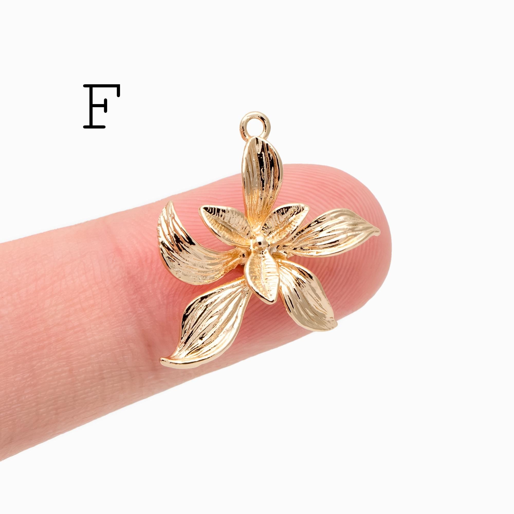 10pcs Gold/ Silver Tone Leaf Charms, Real Gold/ Rhodium plated Brass, Leaf Earring Pendants (GB-214)
