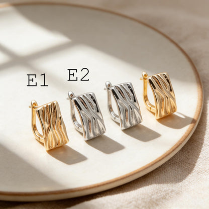 4pcs CZ Pave Gold Click-in Style Leverback Earring, Gold Plated Brass Earring Findings (GB-3002)