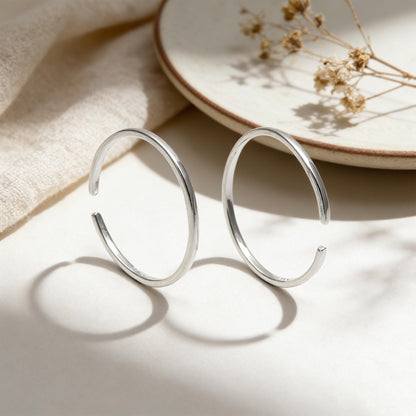 Sterling Silver Minimalist Ring, Dainty Gold/ Silver Adjustable Ring (#CY-058)/ 1 piece