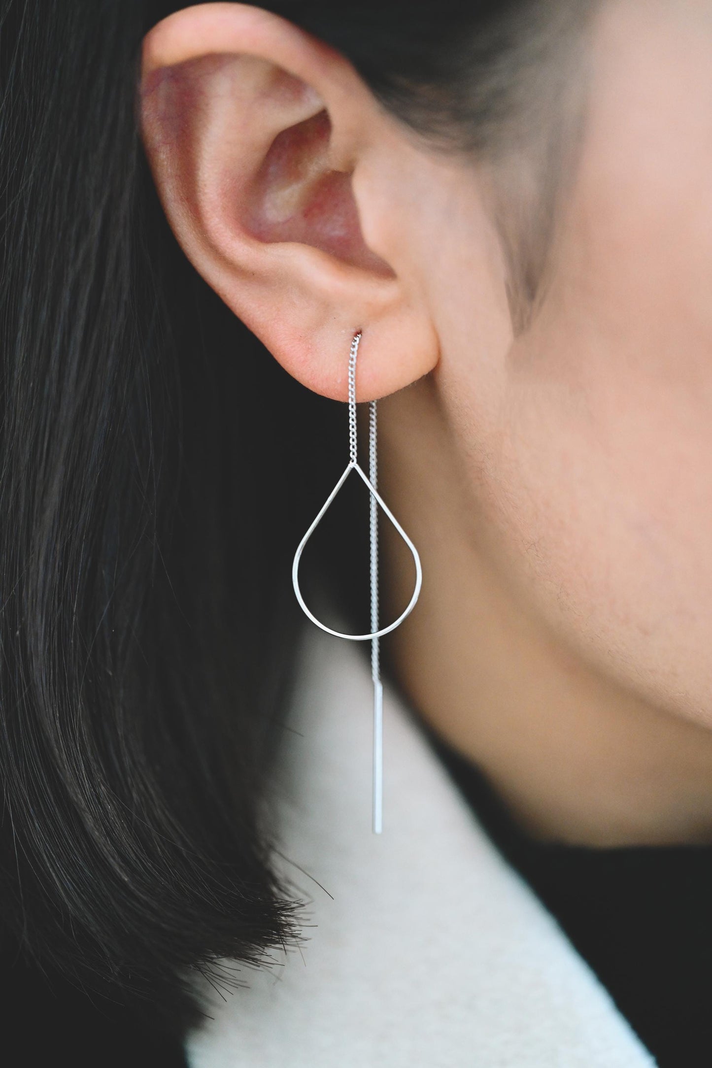 10pcs Gold/ Silver Ear Threader Earrings, Minimalist Style (GB-1735)