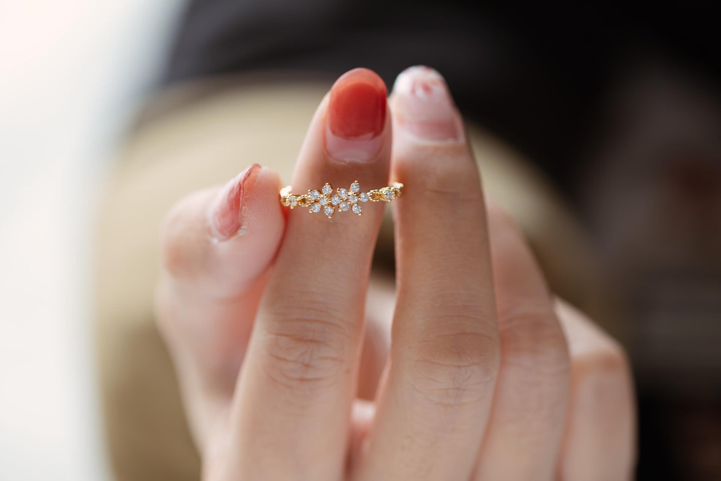 4pcs Gold/ Silver Tone Lace Finger Ring, Gold/ Rhodium plated Brass, Gift for Her, Stackable Ring, Minimalist Ring(#JZ-001)