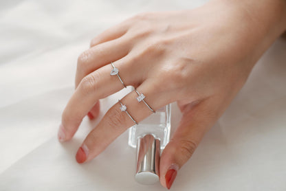 4pcs CZ Pave Gold/ Silver Minimalist Ring, Dainty Ring, Thin Ring, Weeding Ring (#JZ-014)