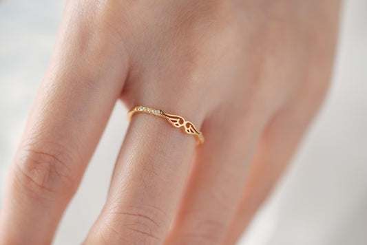 4pcs CZ Pave Wing Ring, Modern Style Ring, Fashion Rings, Dainty Rings, Adjustable Ring (#JZ-002)
