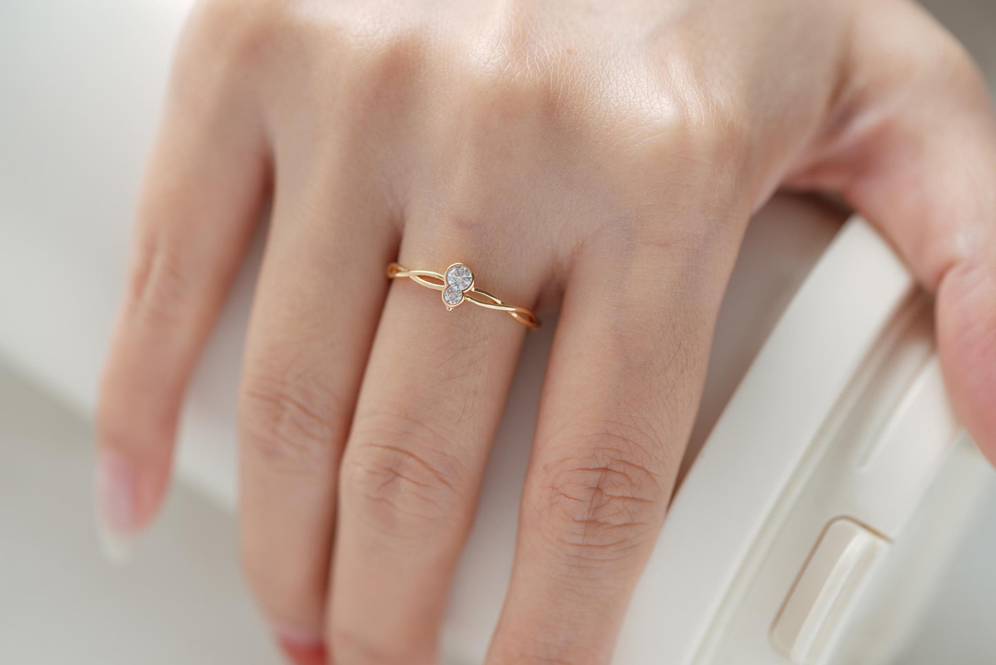 4pcs CZ Pave Gold/ Silver Gourd Ring, Modern Style Ring, Fashion Rings, Dainty Rings, Adjustable Ring (#JZ-008)