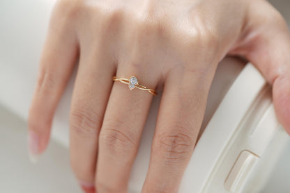 4pcs CZ Pave Gold/ Silver Gourd Ring, Modern Style Ring, Fashion Rings, Dainty Rings, Adjustable Ring (#JZ-008)