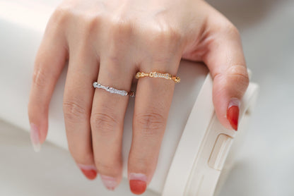 4pcs CZ Pave Gold Finger Ring, Bone Ring, Everyday Ring, Modern Style Ring, Fashion Rings, Dainty Rings (#JZ-009)