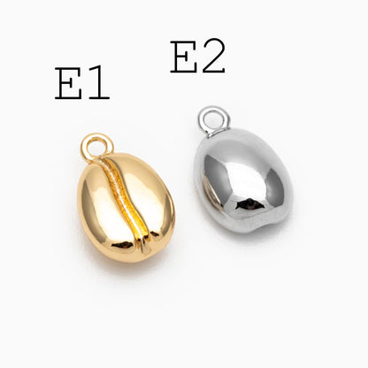 10pcs Gold/ Silver Nut Charms , 18K Gold/ Rhodium plated Brass, Jewelry Making, Diy Material, Jewelry Supplies (GB-4589)
