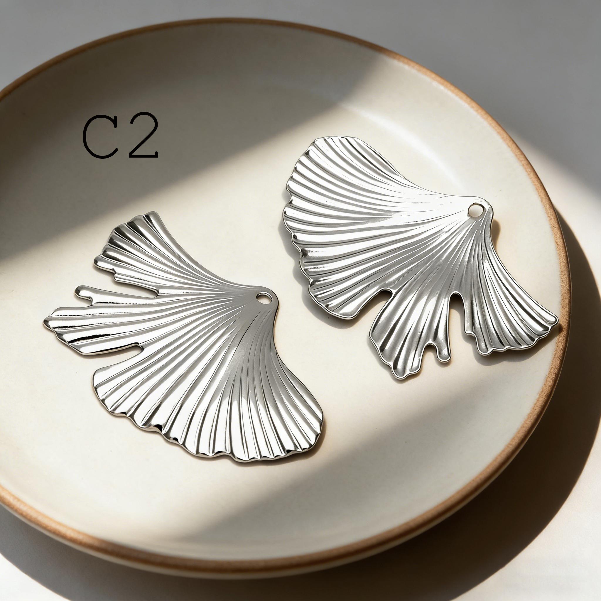 10pcs Gold/ Silver Tone Leaf Charm Pendants, Gold/ Rhodium plated Brass, Lead Nickel Free (GB-3057)
