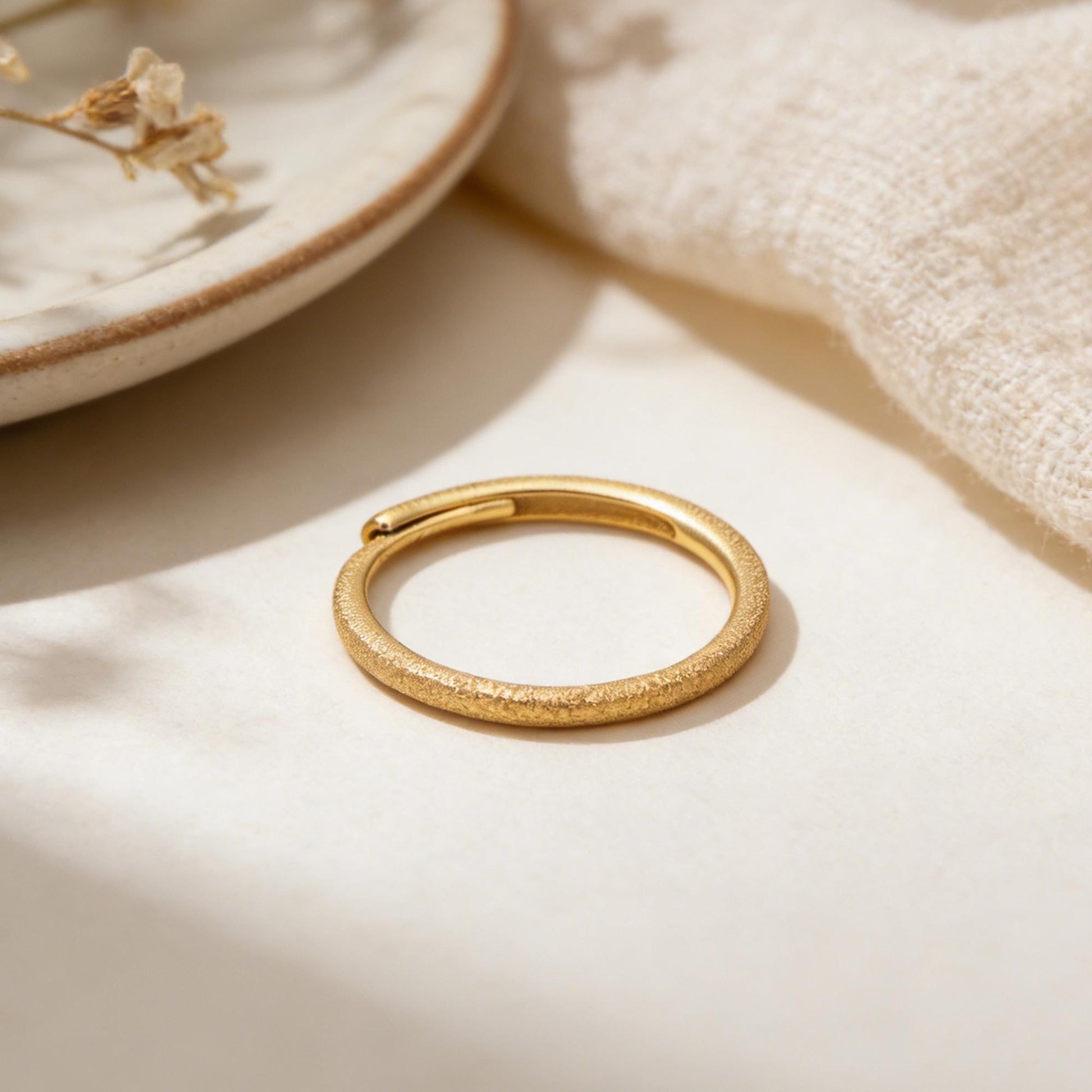 Stardust Sterling Silver Finger Ring, Gold/ Silver Adjustable Minimalist Ring (#CY-059)/ 1 piece