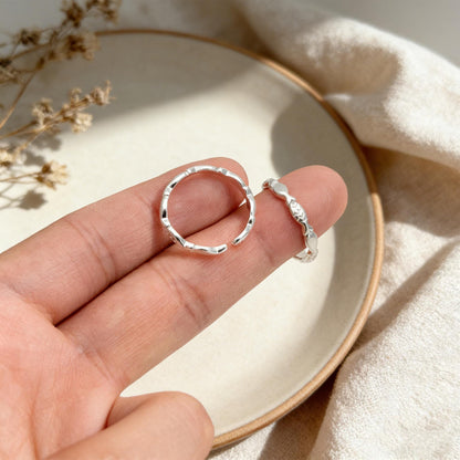 Sterling Silver Fish Ring, Minimalist Statement Adjustable Ring (#CY-061)/ 1 piece