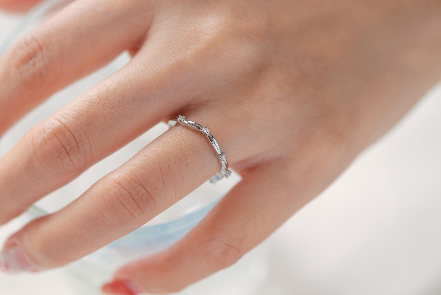 4pcs CZ Pave Finger Ring, Gold/ Rhodium plated Brass, Gift for Her, Stackable Ring, Minimalist Ring(#JZ-006)