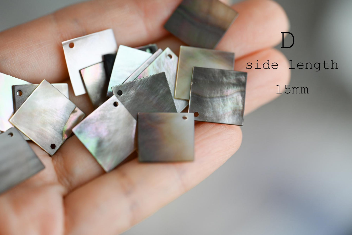 10pcs Black Mother of Pearl Pendants, Geometric Shell Charms for Jewelry Making, DIY Earrings, Necklaces (BK-004)