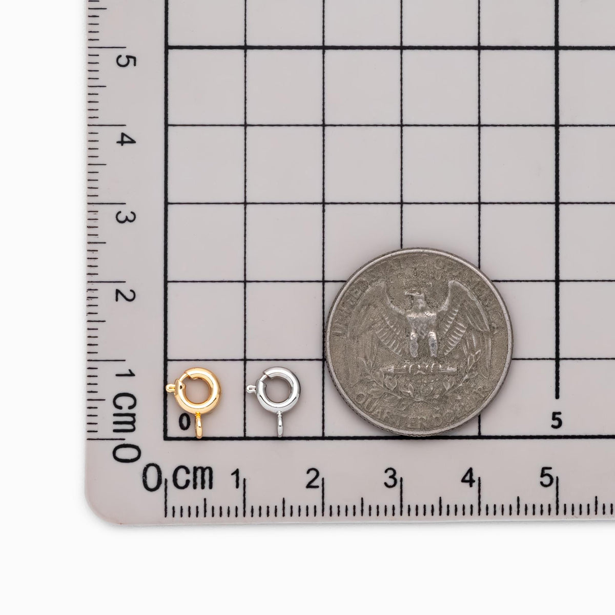 20pcs Round Spring Clasp, Necklace Clasp, Gold Spring Clasp, Jewelry Clasp, Suitable For Jewelry Making Supplies (GB-3764-C)