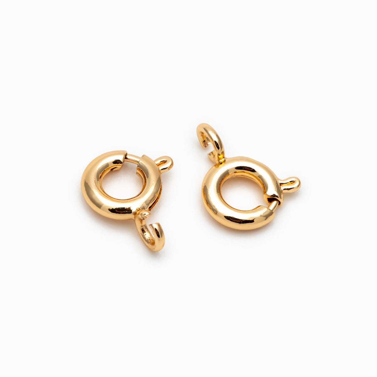 20pcs Round Spring Clasp, Necklace Clasp, Gold Spring Clasp, Jewelry Clasp, Suitable For Jewelry Making Supplies (GB-3764-C)