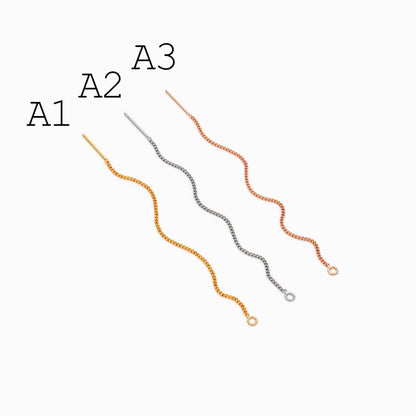 10pcs Gold/ Silver/ Rose Gold Ear Threader Earrings, Earwire Thread with Jump Ring, Color Not Easily Tarnish (GB-333)