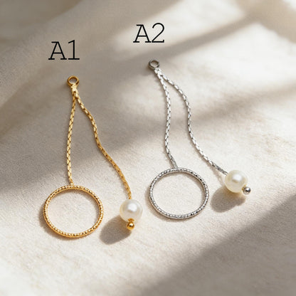 4pcs Chain Tassel Charms, Gold plated Brass, Tassel Earring Components (GB-1277)