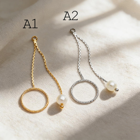 4pcs Chain Tassel Charms, Gold plated Brass, Tassel Earring Components (GB-1277)