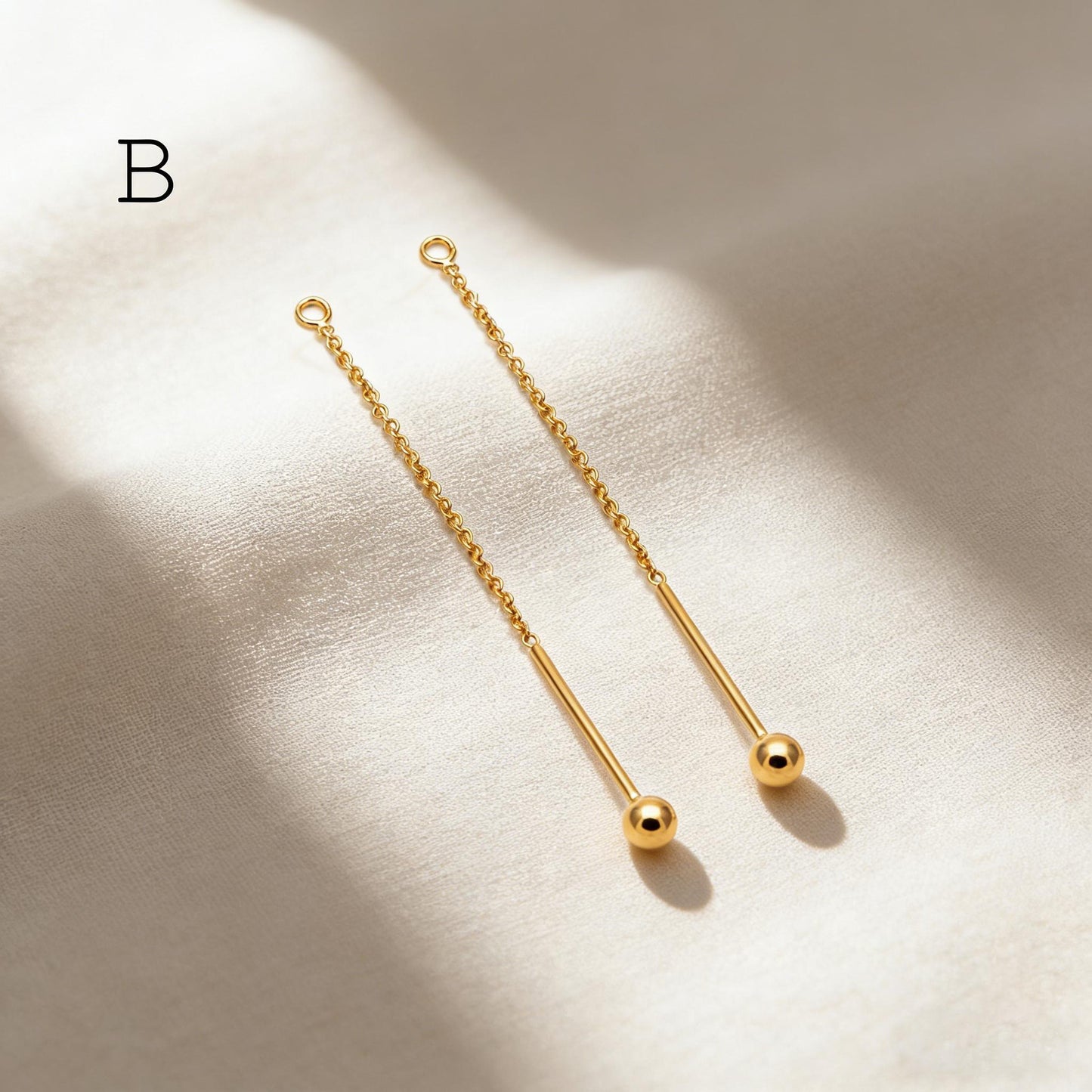 10pcs Gold/ Silver Tone Long Bar Charms , Gold/ Rhodium plated Brass Stick Pendants (GB-1279)