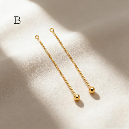 10pcs Gold/ Silver Tone Long Bar Charms , Gold/ Rhodium plated Brass Stick Pendants (GB-1279)