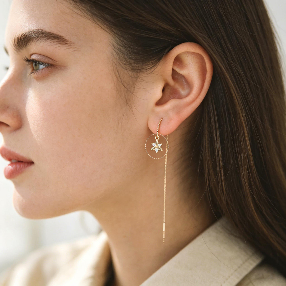 10pcs Gold/ Silver Tone Flower Leaf Charms, 18K Real Gold/ Rhodium plated Brass, Tiny Floral Pendants (GB-1762)