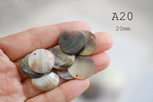 10pcs Black Mother of Pearl Pendants, Geometric Shell Charms for Jewelry Making, DIY Earrings, Necklaces (BK-004)