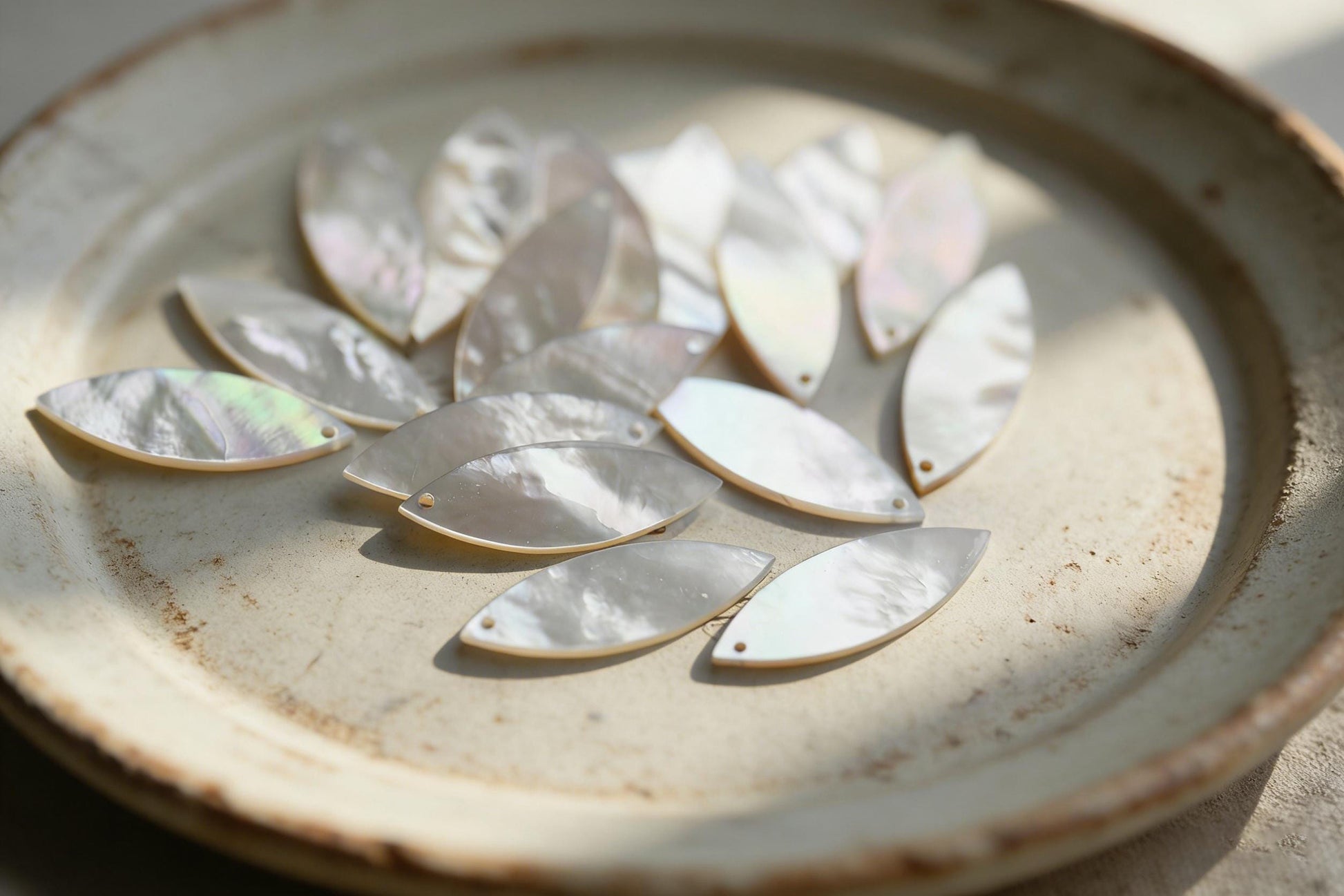 10pcs White Mother of Pearl Pendants, Geometric Shell Charms for DIY Earrings, Necklaces, Handmade Jewelry (BK-003)