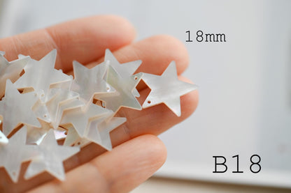 10pcs White Mother of Pearl Pendants, Geometric Shell Charms for DIY Earrings, Necklaces, Handmade Jewelry (BK-003)