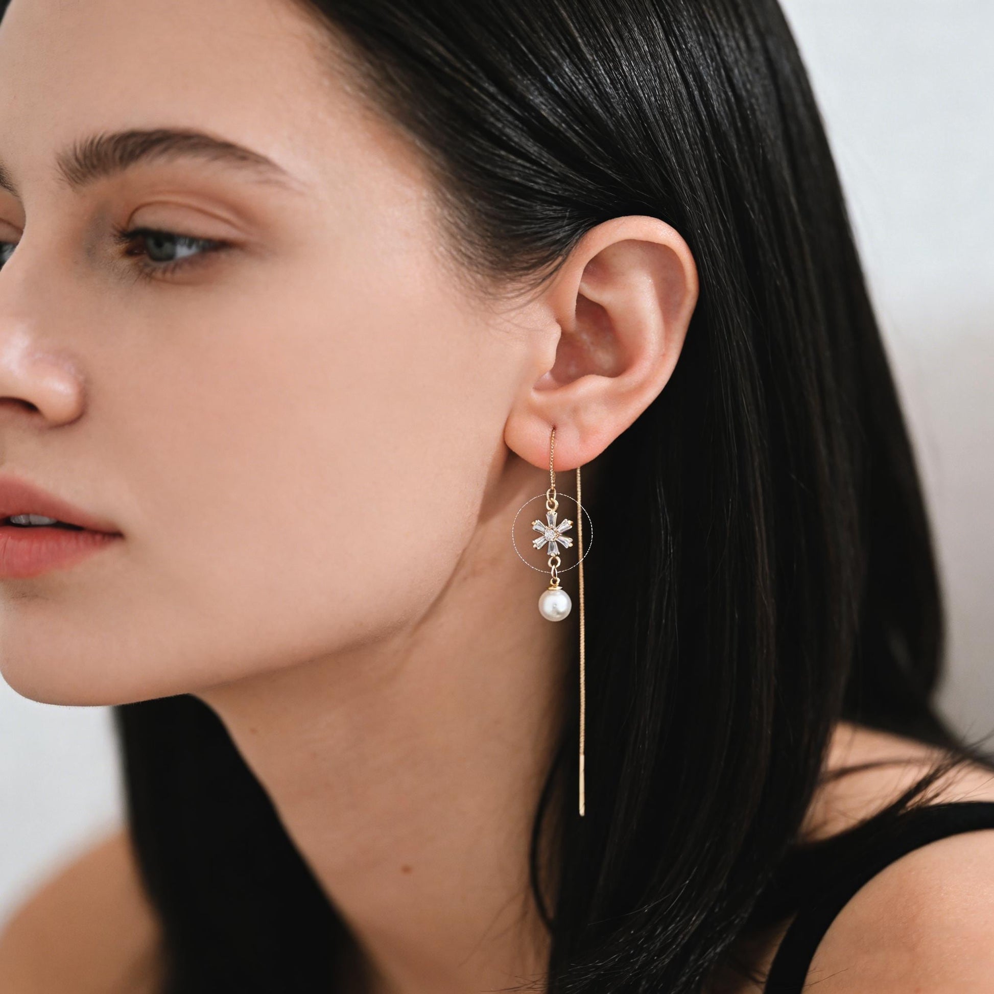 10pcs CZ Pave Flower Leaf Connector, 18K Gold plated Brass, Dainty Connector Charms (GB-3670)