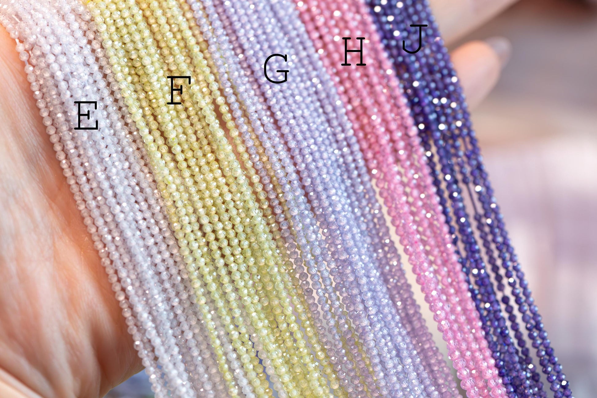 2mm Colorful Zircon Faceted Beads, Tiny Gemstone Beads, Natural Stone Beads for Jewelry Bracelet Making DIY, Full 14.5 Inch Strands (TR-008)