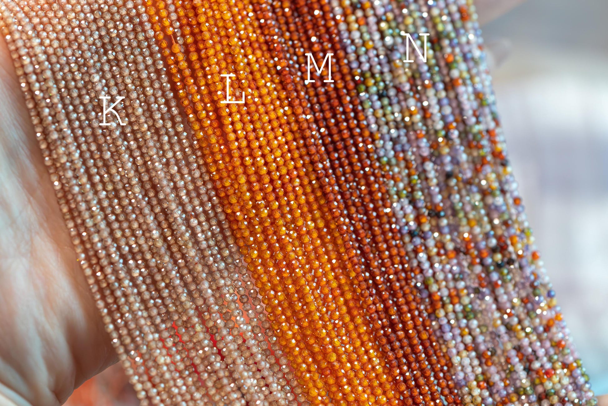 2mm Colorful Zircon Faceted Beads, Tiny Gemstone Beads, Natural Stone Beads for Jewelry Bracelet Making DIY, Full 14.5 Inch Strands (TR-008)