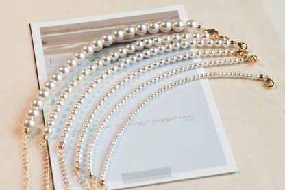Glass Pearl Bracelet/ Anklet/ Necklaces, Adjustable Quality Crystal Pearl Chain (#LK-627)