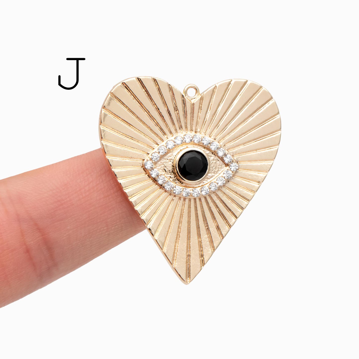 4pcs CZ pave Evil Eye Charms, 18K Gold plated Brass, Greek Eye Pendants for Earring/ Necklace, DIY Handmade Jewelry Component (GB-1527)