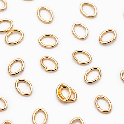 200pcs Gold/ Rhodium plated Stainless Steel Oval Jump Rings, Open Jump Rings, 4x3x0.5mm (24 Gauge) (GB-4776)