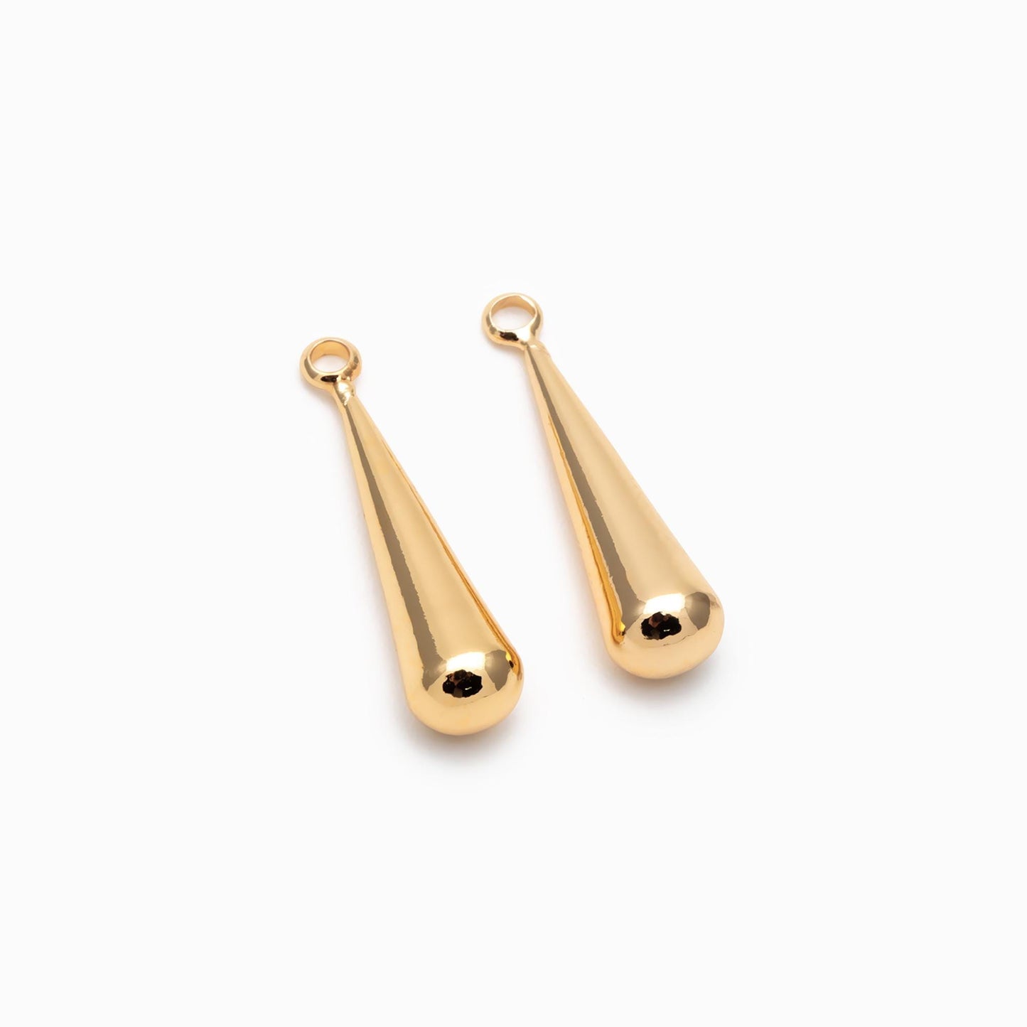 4pcs Gold/ Silver Teardrop Charm 23x6mm, Earring Drop charm, Water Drop charm (GB-2416-F)