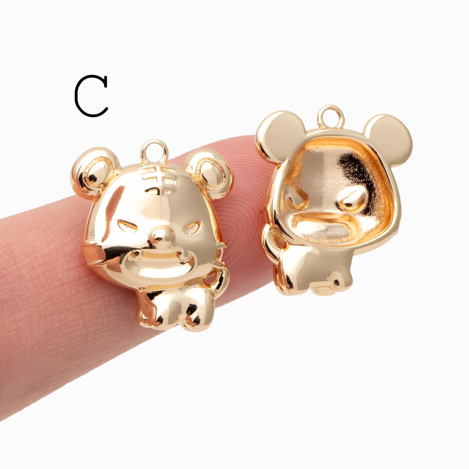 4pcs Gold giraffe / Tiger / Dinosaur Pendant, Jewelry Making, Diy Material, Jewelry Supplies (GB-4086)