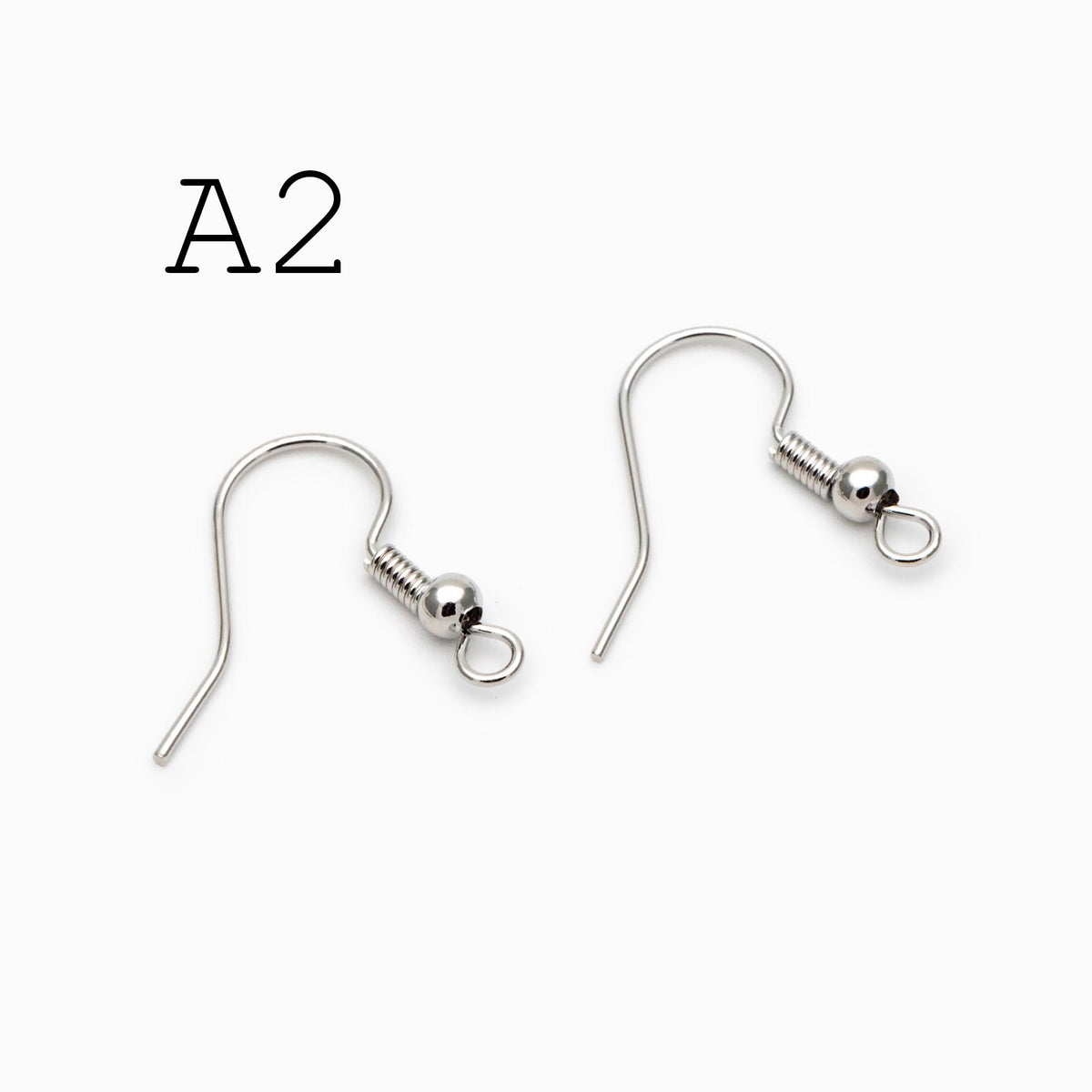 20pcs Gold/ Silver Earring Hooks, Real Gold/ Rhodium Plated Brass, Simple Earwires (GB-025)
