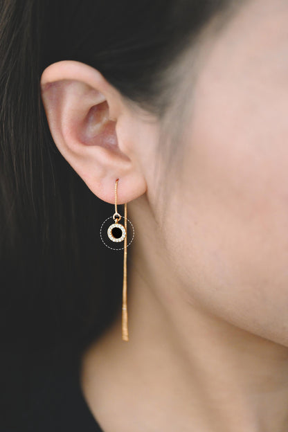 4pcs CZ Pave Gold Geometric Charms, Real Gold plated Brass, Earring Charm Connectors (GB-376)