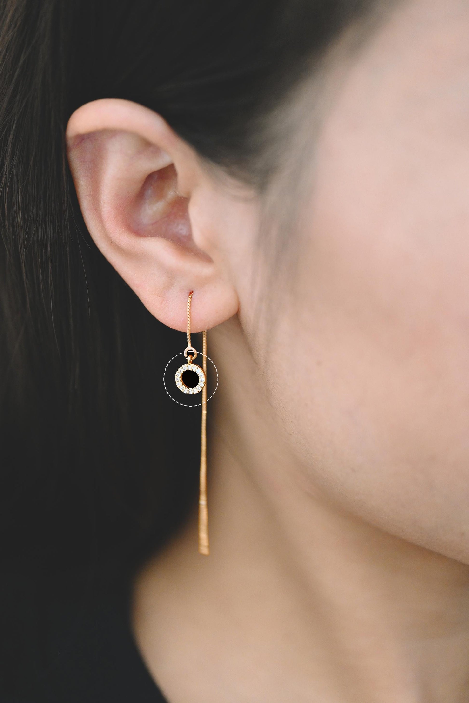 4pcs CZ Pave Gold Geometric Charms, Real Gold plated Brass, Earring Charm Connectors (GB-376)