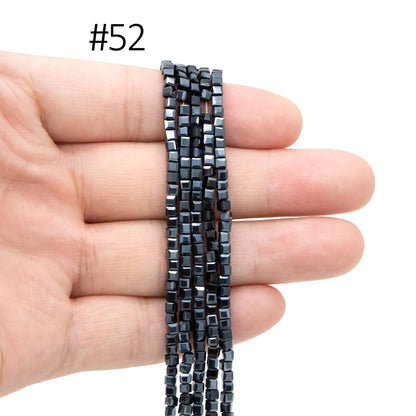 190 beads- Faceted Glass Cube, 2mm Tiny Faceted Crystal beads, (#FZ-02)