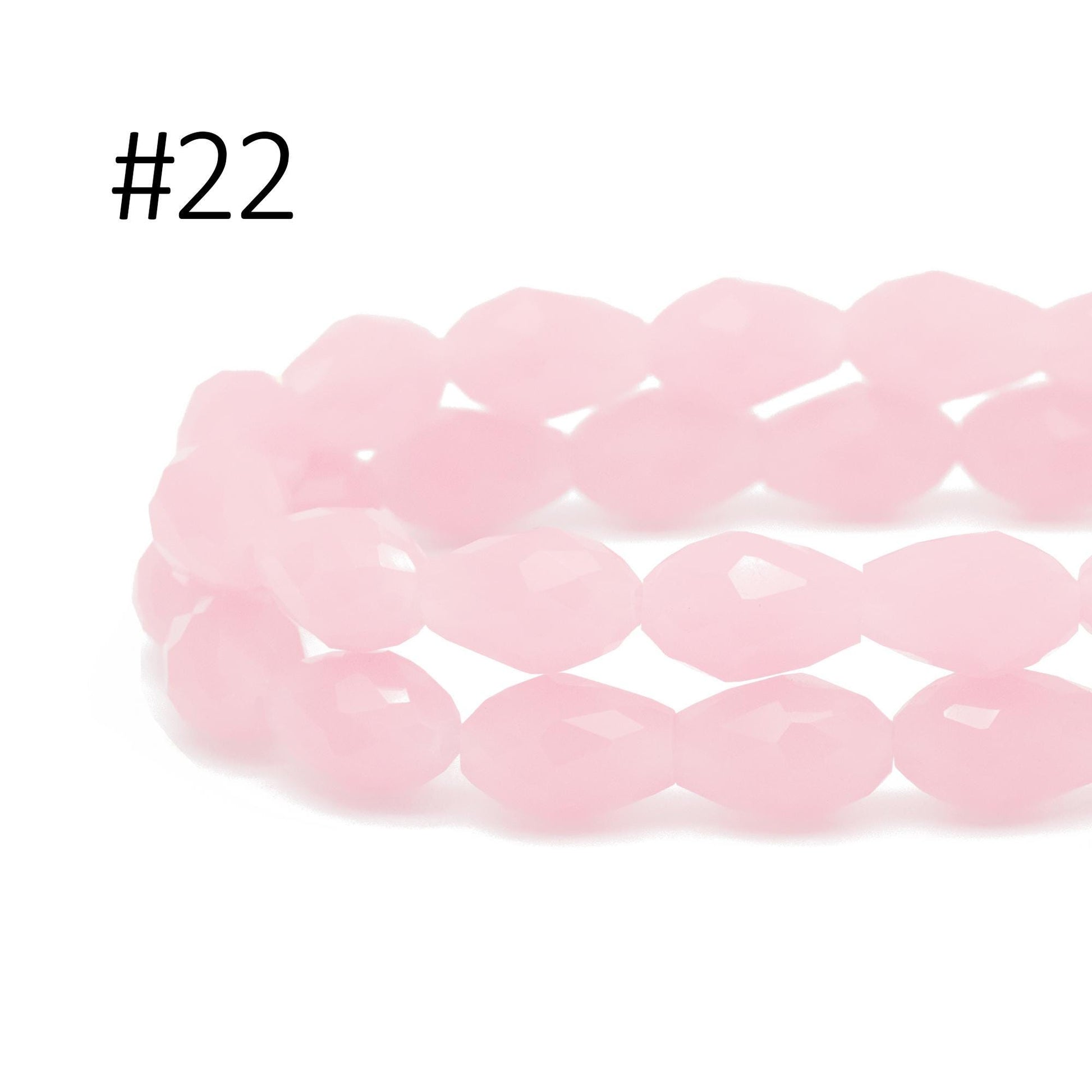 58pcs Teardrop Crystal Glass Faceted Beads 8x11mm (#SS-08)