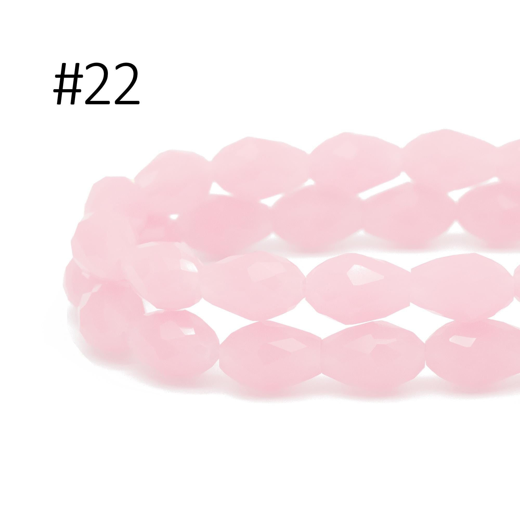 58pcs Teardrop Crystal Glass Faceted Beads 8x11mm (#SS-08)