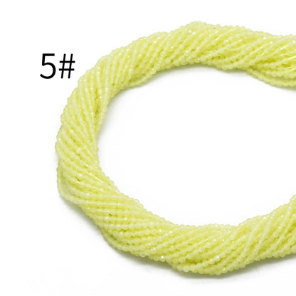 2mm-2.5mm faceted Colorful Micro Cat Eye Glass Beads, Small Faced beads, Bracelet Necklace DIY, Full 15 Inch Strands (TR-012)
