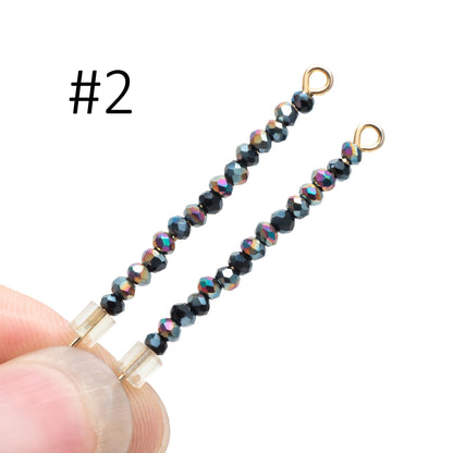 150 beads Crystal Faceted Rondelle Beads 2mm, Tiny Size Glass Spacer Beads-(BZ02)