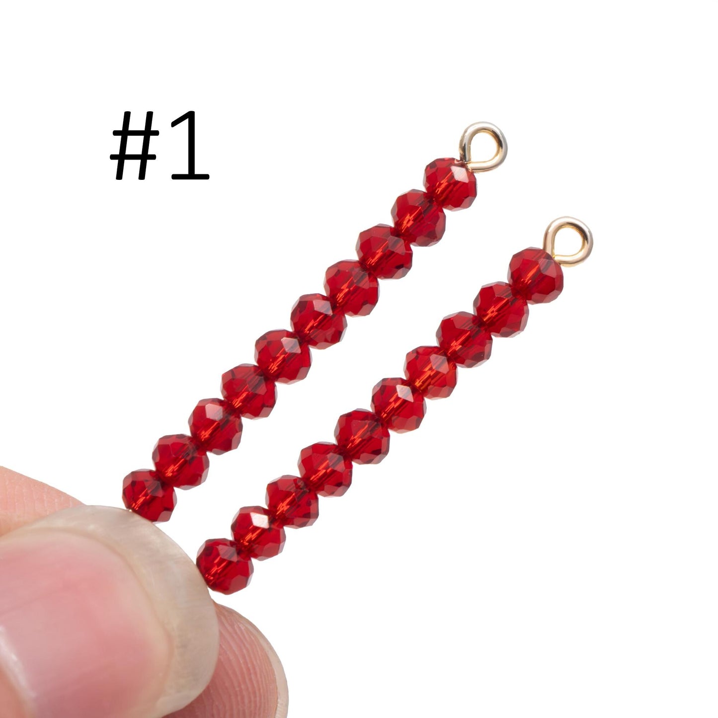 Crystal Glass Rondelle Faceted Tiny beads 2x3mm (#BZ03) (strand of 120 beads)
