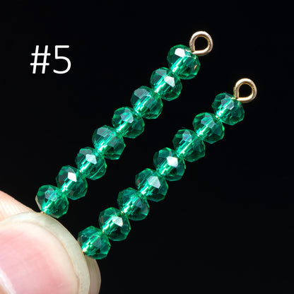 Crystal Rondelle 3x4mm, Glass Faceted Beads, 120 beads (BZ04)